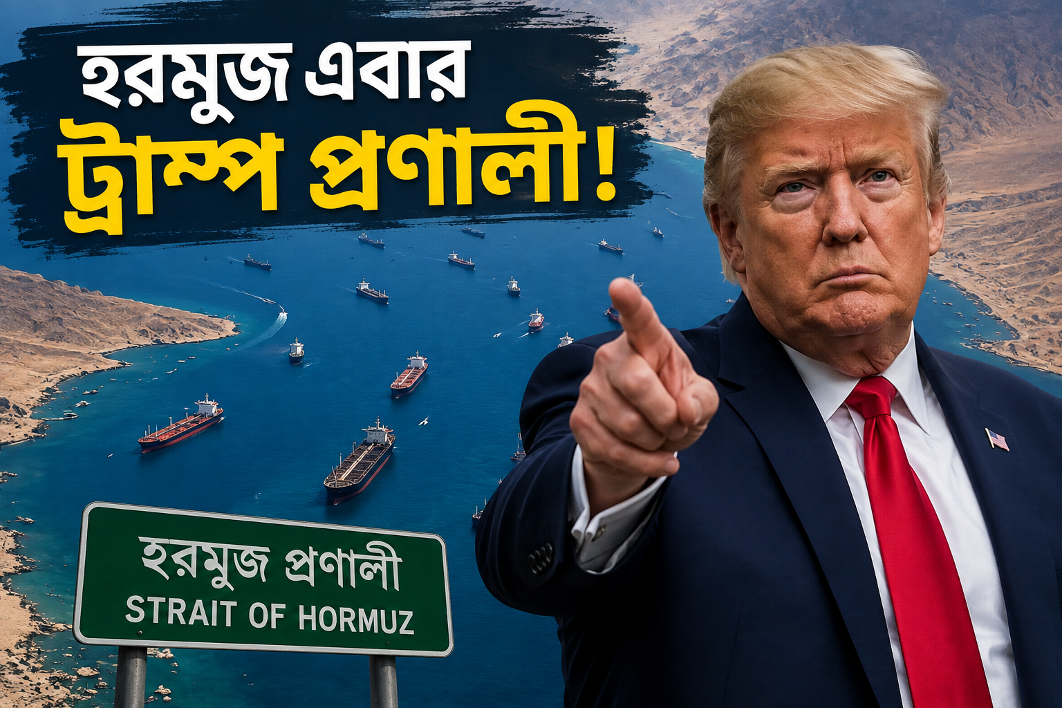 হরমুজ এবার ট্রাম্প প্রণালী! ইরানের সঙ্গে উত্তেজনার মাঝেই গর্জন মার্কিন প্রেসিডেন্টের