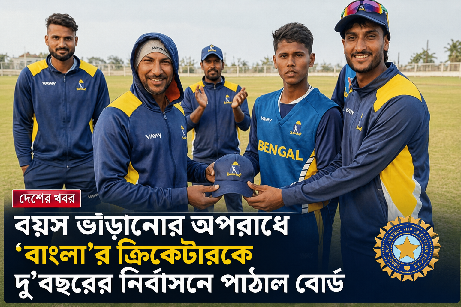 বয়স ভাঁড়ানোর অপরাধে ‘বাংলা’র ক্রিকেটারকে দু’বছরের নির্বাসনে পাঠাল বোর্ড